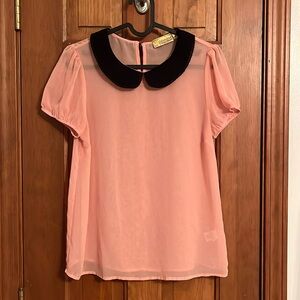 Princess Vera Wang Pink Thin Blouse (size small)